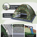 Zimtown 4 Person Outdoor Camping Waterproof Folding Tent Camouflage Hiking