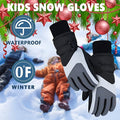 DARCHEN Kids Snow Gloves for Boys Girls Winter Waterproof Insulated Kids Ski Gloves Thickening Warm Windproof Outdoor Sports Gloves for 3-13 Boys Girls
