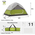 HAUSHOF 2/4-Person Family Dome Tent with Removable Rain-Fly, Easy Set Up Portable Camping Tent for Backpacking Hiking Backyard Outdoor, Green/Blue/2-person/4-person