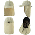 TOP-EX XL/XXL Waterproof Baseball Cap Men with Neck Flap UV Protection Sun Hats Women, Foldable Summer Hats Safari Hiking Outdoor Hat Breathable Adjustable Beige M/L