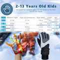 DARCHEN Kids Snow Gloves for Boys Girls Winter Waterproof Insulated Kids Ski Gloves Thickening Warm Windproof Outdoor Sports Gloves for 3-13 Boys Girls