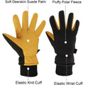 Winter Gloves -30°F Cold Proof Deerskin Suede Leather Insulated Water-Resistant Windproof Thermal Glove For Driving Hiking Snow Work In Cold Weather - Warm Gifts For Men And Women