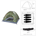Zimtown 4 Person Outdoor Camping Waterproof Folding Tent Camouflage Hiking