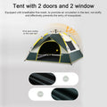 3-4 Person Camping Dome Tent, Quick Setup Windproof & Rainproof Ultraviolet Protecting Shelter with 2 Door & 2 Window for Camping Hiking Backpacking Beach