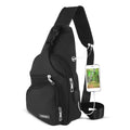 Hengguang Waterproof Sling Bag Crossbody Backpack for Men Women, Sling Backpack Hiking Daypack with USB Charging Port, Multipurpose Cross Body Chest Bag for Hiking Walking Travel(Black)