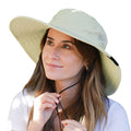 Solaris Women Outdoor Sun Hat,Polyester Summer Cool Hat , Boonie Hat for Fishing, Camping, Safari,Hiking,Tan