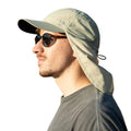 TOP-EX XL/XXL Waterproof Baseball Cap Men with Neck Flap UV Protection Sun Hats Women, Foldable Summer Hats Safari Hiking Outdoor Hat Breathable Adjustable Beige M/L