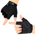West Biking Half Finger MTB Cycling Gloves Women Men Sports Gloves Outdoor Bike Accessories, Black