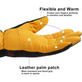 Winter Gloves -30°F Cold Proof Deerskin Suede Leather Insulated Water-Resistant Windproof Thermal Glove For Driving Hiking Snow Work In Cold Weather - Warm Gifts For Men And Women