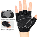 West Biking Half Finger MTB Cycling Gloves Women Men Sports Gloves Outdoor Bike Accessories, Black