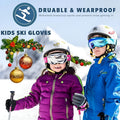 DARCHEN Kids Snow Gloves for Boys Girls Winter Waterproof Insulated Kids Ski Gloves Thickening Warm Windproof Outdoor Sports Gloves for 3-13 Boys Girls