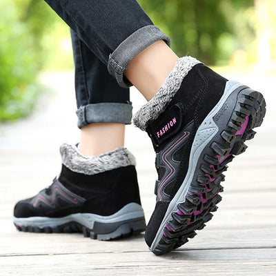 Ecetana Winter Snow Boots for Women Keep Warm Lined Ankle Booties Outdoor Hiking Shoes