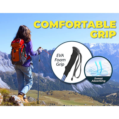Trekology TREKZ SE 1pc Lightweight Collapsible Trekking Poles for Hiking