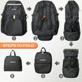 WESEARCH 45L Lightweight Packable Hiking Backpack for Men Women, Water Resistant Foldable Travel Daypack for Vacation Camping Outdoor Sport (Black)