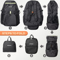 WESEARCH 45L Lightweight Packable Hiking Backpack for Men Women, Water Resistant Foldable Travel Daypack for Vacation Camping Outdoor Sport (Black)