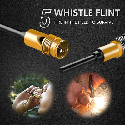MDHAND Outdoor Mountaineering Poles, Mountaineering Poles Survival Kit, Aluminum Lightweight Folding Mountaineering Poles, Camping Hiking Survival Poles