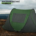 Magshion 3 Person Easy Pop Up Tent Waterproof Automatic Setup 2 Doors-Instant Family Tent for Camping Hiking Traveling, Green