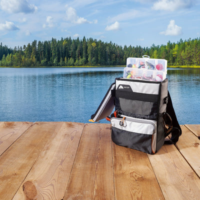Ozark Trail 3700 Tackle Backpack with Trays for Fishing, Adult, Polyester Material