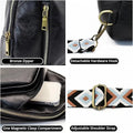 YOMYM Womens Sling Bags PU Leather Small Crossbody Sling Backpack Fashion Chest Bag Sling Bag for Women Travel