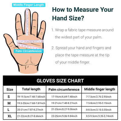 LERWAY Cycling Gloves Bike Gloves, Full Finger Padded MTB Cycling Mitts, Breathable Shock-Absorbing Touchscreen Bicycle Biking BMX Gloves, Blue, M