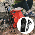 TSV 2Pcs Hiking Trekking Poles, Collapsible Aluminum Lightweight Walking Sticks with Natural Cork Grips, Flip Locks, 4 Season All Terrain Accessories and Carry Bag