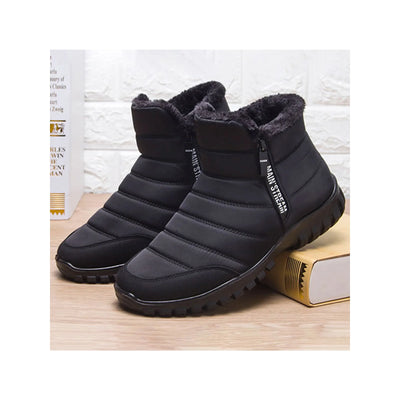 GENILU Men's Winter Waterproof Snow Boots Non-Slip Walking Outdoor Boots