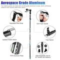 TSV 2Pcs Hiking Trekking Poles, Collapsible Aluminum Lightweight Walking Sticks with Natural Cork Grips, Flip Locks, 4 Season All Terrain Accessories and Carry Bag