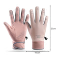 Opolski Sports Gloves with Touchscreen Compatibility Water-resistant Gloves for Hiking Camping 1 Pair Men Women Winter Warm Gloves Non-slip for Outdoor Beige