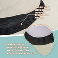 Flyingstar Women's Ponytail Sun Hat for Hiking, Gardening and Safari, Wide Brim Hat For Women with Breathable Mesh and Ponytail Hole Opening, Tan