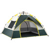 3-4 Person Camping Dome Tent, Quick Setup Windproof & Rainproof Ultraviolet Protecting Shelter with 2 Door & 2 Window for Camping Hiking Backpacking Beach