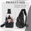 Hengguang Waterproof Sling Bag Crossbody Backpack for Men Women, Sling Backpack Hiking Daypack with USB Charging Port, Multipurpose Cross Body Chest Bag for Hiking Walking Travel(Black)