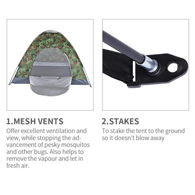 Zimtown 4 Person Outdoor Camping Waterproof Folding Tent Camouflage Hiking