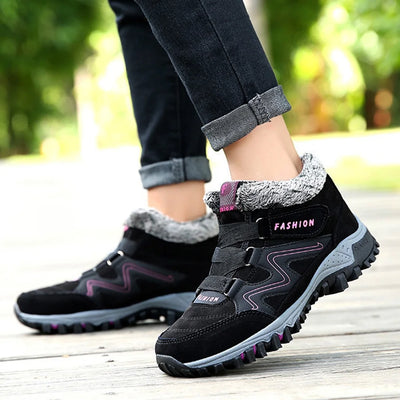 Ecetana Winter Snow Boots for Women Keep Warm Lined Ankle Booties Outdoor Hiking Shoes