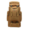 Boriyuan 80L Backpack, Large Capacity Waterproof Oxford Hiking Backpack, Outdoor Sport Shoulder for Camping Trekking (Khaki)