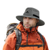 Comhats Waterproof Bucket Hat for Men Women, Outdoor Hat for Walking Golf Safari Fishing Hiking - Rain Hats - UPF 50+ Sun Hat Adjustable, Packable, Windproof Grey XL