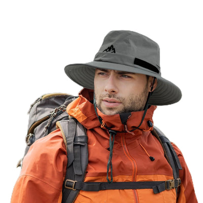 Comhats Waterproof Bucket Hat for Men Women, Outdoor Hat for Walking Golf Safari Fishing Hiking - Rain Hats - UPF 50+ Sun Hat Adjustable, Packable, Windproof Grey XL