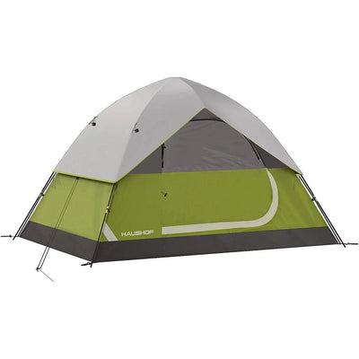 HAUSHOF 2/4-Person Family Dome Tent with Removable Rain-Fly, Easy Set Up Portable Camping Tent for Backpacking Hiking Backyard Outdoor, Green/Blue/2-person/4-person