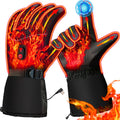 Heated Gloves for Men Wome,Electric Heated Gloves Waterproof Touchscreen Gloves，Battery Powered Windproof Glove for Outdoor Cycling Skiing Hiking Working