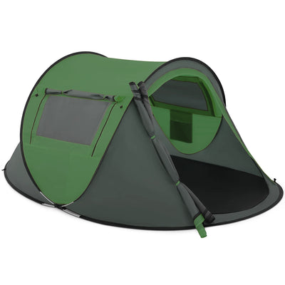 Magshion 3 Person Easy Pop Up Tent Waterproof Automatic Setup 2 Doors-Instant Family Tent for Camping Hiking Traveling, Green