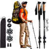 Trekking Poles Collapsible Nordic Hiking Poles - Cork Handle 2pc Ultralight Folding Walking Sticks, Hiking Sticks, Lightweight Aluminum Foldable Trekking Walking Sticks for Seniors Women Men
