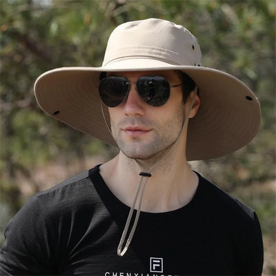ZOUYUE Sun Hat for Men/Women, Waterproof Wide Brim Bucket Hat Foldable Boonie Hat for Fishing Hiking Garden Safari Beach