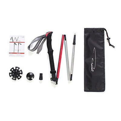 Visit the MaximalPower Store Folding 7075 Aluminum Alloy Travel Walking Hiking Trekking Pole - Red