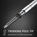 MDHAND Outdoor Mountaineering Poles, Mountaineering Poles Survival Kit, Aluminum Lightweight Folding Mountaineering Poles, Camping Hiking Survival Poles