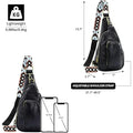 YOMYM Womens Sling Bags PU Leather Small Crossbody Sling Backpack Fashion Chest Bag Sling Bag for Women Travel