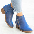 OKBOP Women's Low-heeled Ankle Boots-Christmas Warm Womens Boots Fall 2022 Hiking Non Slip Shoes for Women Retro Winter Womens Boots Clearance