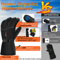 Heated Gloves for Men Wome,Electric Heated Gloves Waterproof Touchscreen Gloves，Battery Powered Windproof Glove for Outdoor Cycling Skiing Hiking Working