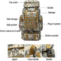 Boriyuan 80L Backpack, Large Capacity Waterproof Oxford Hiking Backpack, Outdoor Sport Shoulder for Camping Trekking (Khaki)