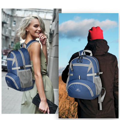 Foldable Hiking Backpack, Ultralight Waterproof & Tear Resistant Camping Bag, Outdoor Backpack for Hiking, Climbing, Camping, Touring